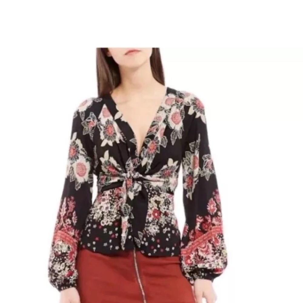 Free people run free blouse black